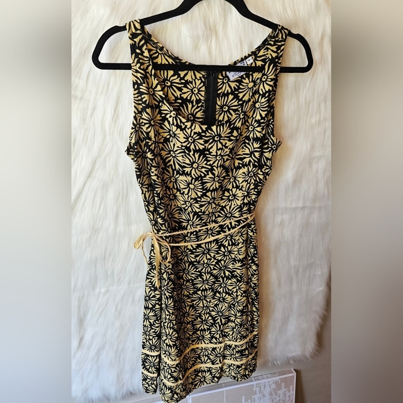 Blue Planet Surf Sunflowers Belted Mini Dress - Picture 2 of 7